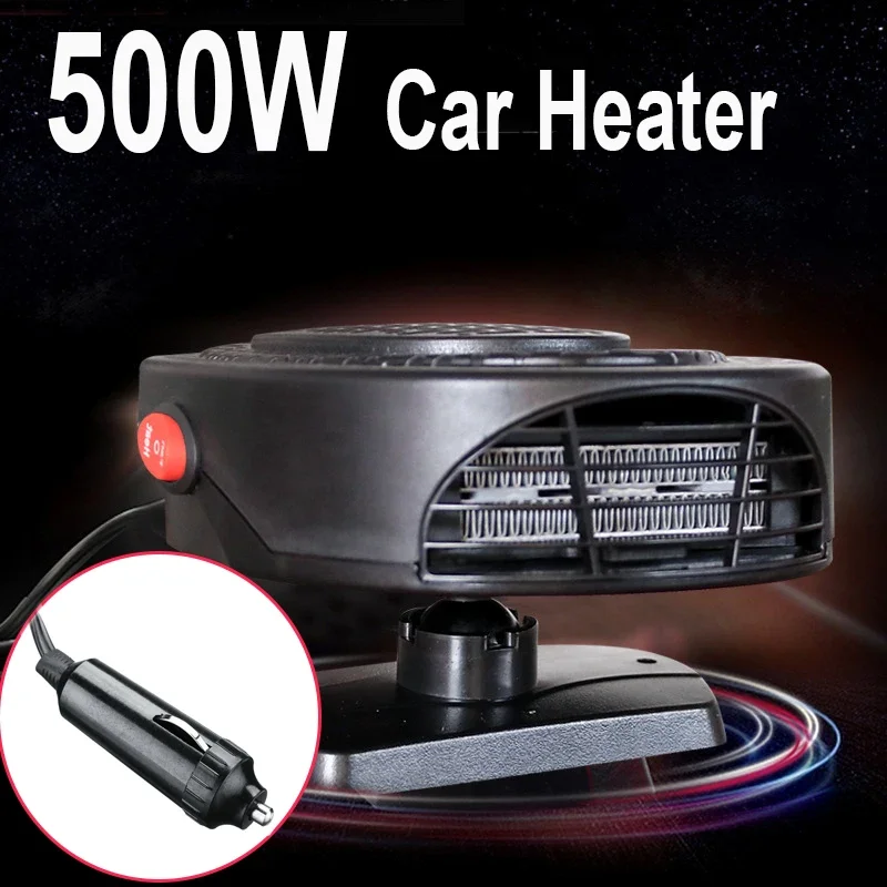 500 W ohrievač automobilov 12 V Zimné čelné sklo Odmrazovanie prístrojovej dosky Inštalácia vykurovacích a chladiacich ventilátor 1,6 metrov