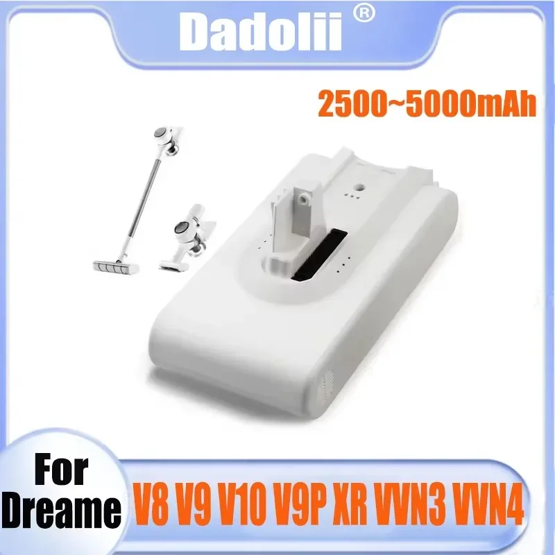 5000 mAh lítiová batéria pre Dreame V8 V9 V10 V9P XR VVN3 VVN4 RUCKELD RUCKELD AKRESNÉ VICKÉ ČASŤ Výmena batérie