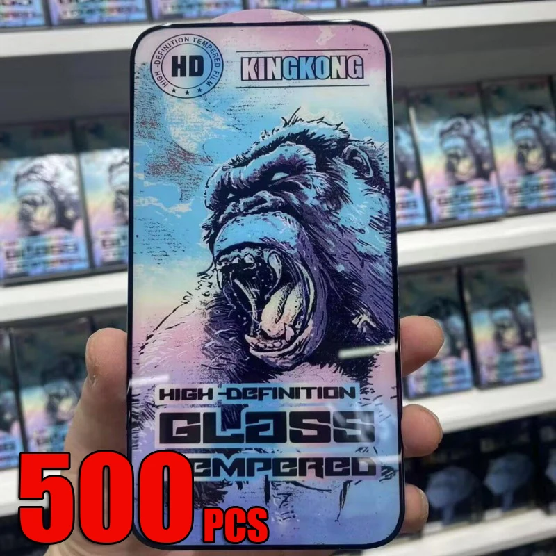 500ks HD Temperované sklo Plné lepiace kryt