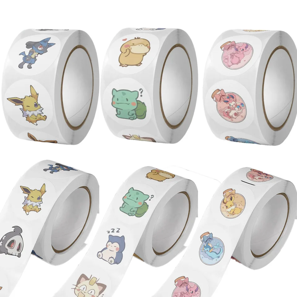500ks karikatúry anime nálepky Kawaii Pokemones eevee gitarový notebook obtisky dekorácie DIY Nálepky Deti odmeňte hračky Girl Gift