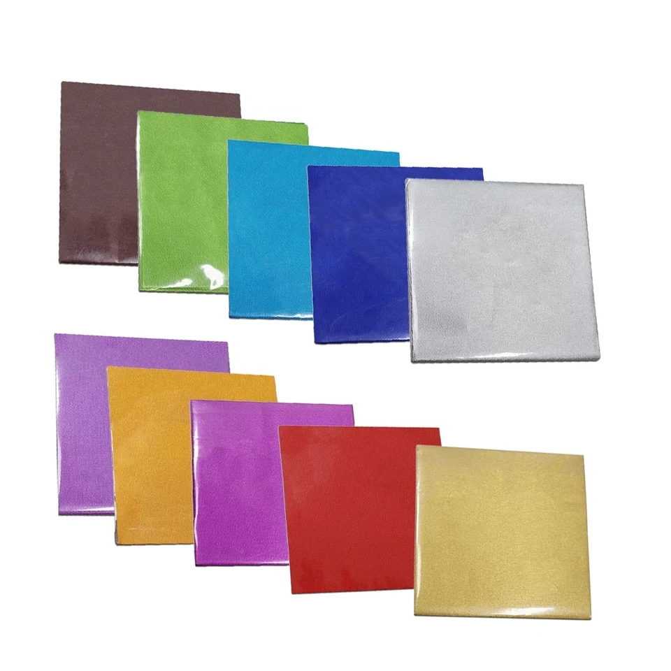 500ks/šarža farebné čokoládové cukrovinky Obaly plechový papier DIY Packa Food Balíček Hliníková fóliová fólia Darčeky Darčekový papier