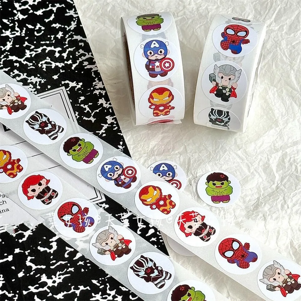 500Sheetsanime nálepka Disney Spiderman Cartoon Stickers Vytiahnite nálepky Spiderman Cute Kawai Detské boykidy hračky Christmars Darček