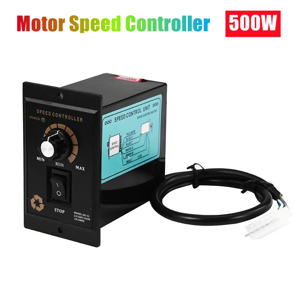 500W ovládač rýchlosti motora AC 220V PinePoint regulátor regulátora US-52 dopredu a spätný ovládač Motor