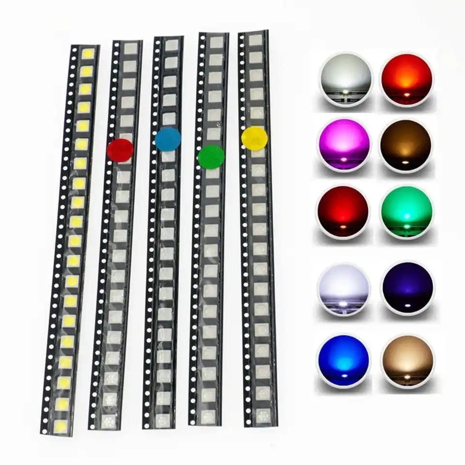 5050 (2020) SMD LED dióda emitujúca diódová lampa Teplo teplá chladná červená zelená modrá žltá oranžová uv ružová ružová SMT Light Light Práľové guľôčky