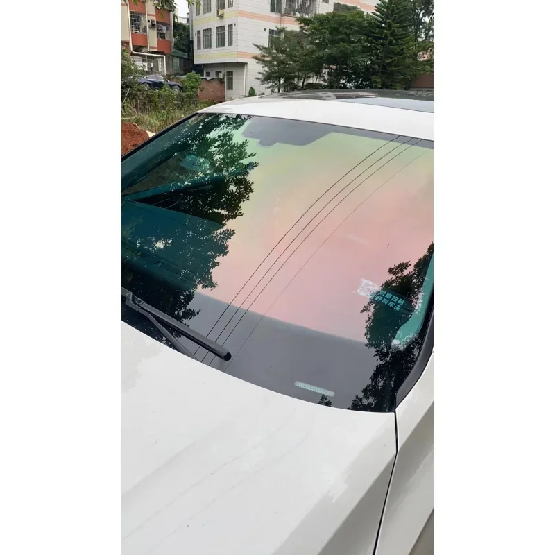 50cmx300cm Červené chameleón VLT 85% čelné sklo fólie auto predné zadné okno Odtieň Ochrana čelného skla