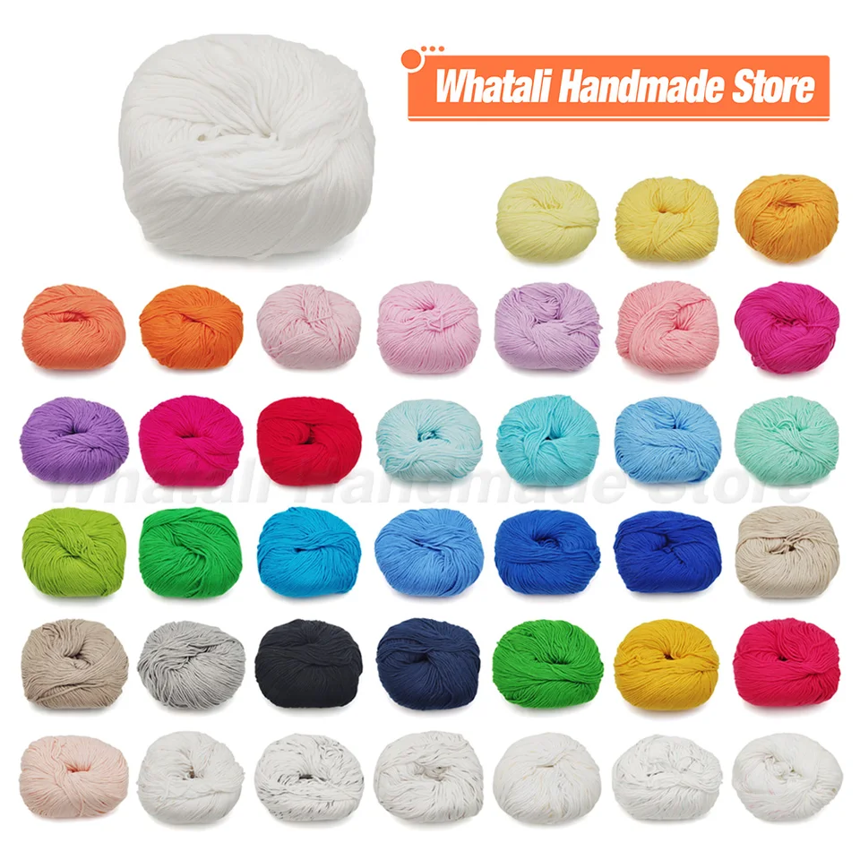50G mäkké mlieko bavlnené pletenie priadze Hrubá vlákno priadza ruka pletenie vlnená háčkovacia priadza pre domácich šatách Crochet Craft Sweater Hat Dolls