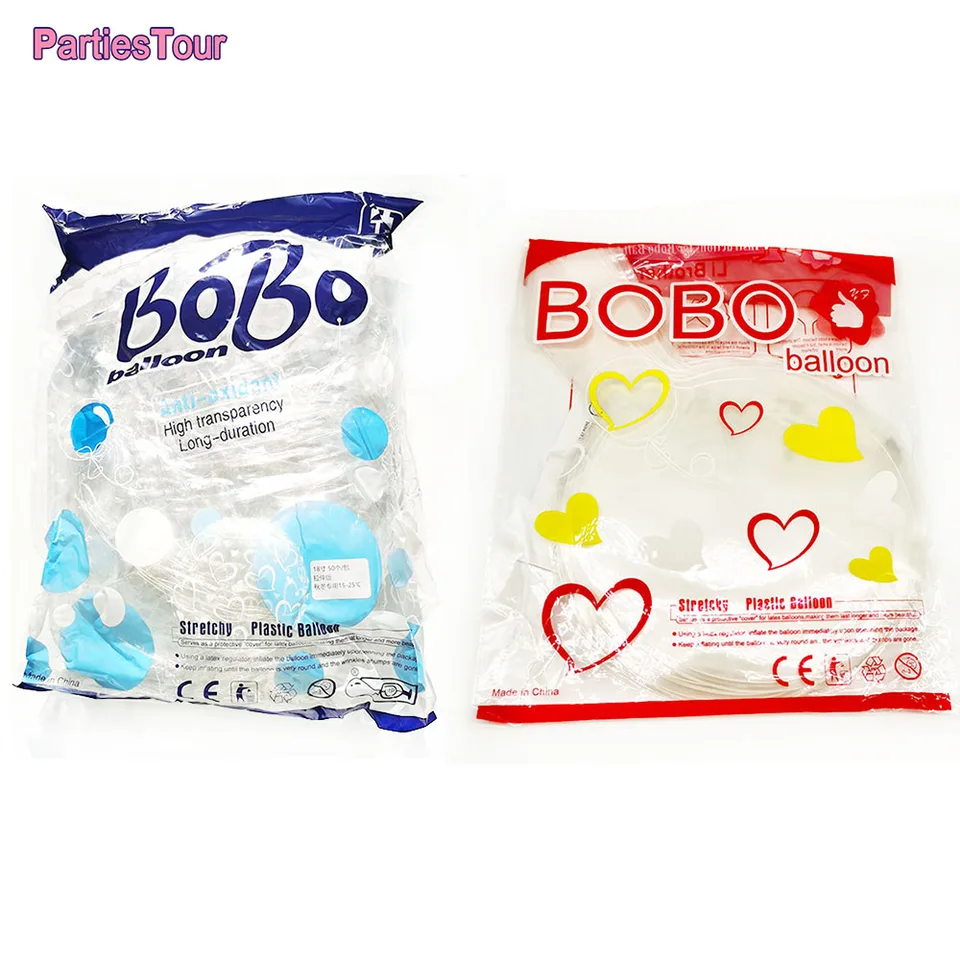 50ks 10 18 20 24 36 palcov pre Strech Bobo Ballons Clear Transparent Bubble Ballons svadobné narodeninové oslavy Balón kvetinový kytica
