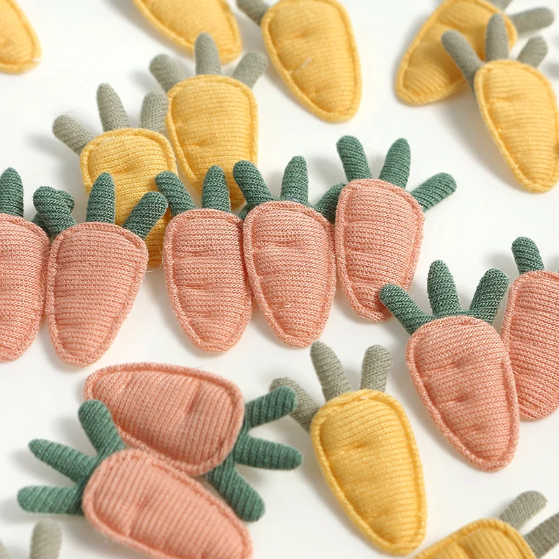 50ks 2 cm mrkva Patch DIY oblečenie šijacie potreby Svadobná dekorácia DIY remeselné ručne vyrobené vlasové klipky Darčekové doplnky