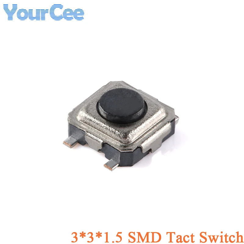 50ks 3*3*1,5 mm TAT TACT Micro Switch SMD 4PIN FOOT 3x3x1,5 mm tlačidlo Svetelné hmatové tlačidlo Spínač