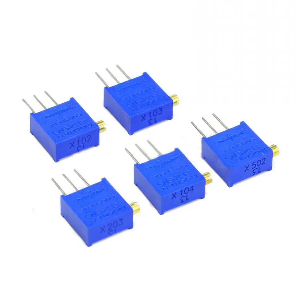 50ks 3296 3296X Potentiometer Variabilný rezistor Trimpot Trimmer 1k 2k 5k 10k 20k 50k 100k 200k 200K 500k 1 m ohm 100r 200r 500r