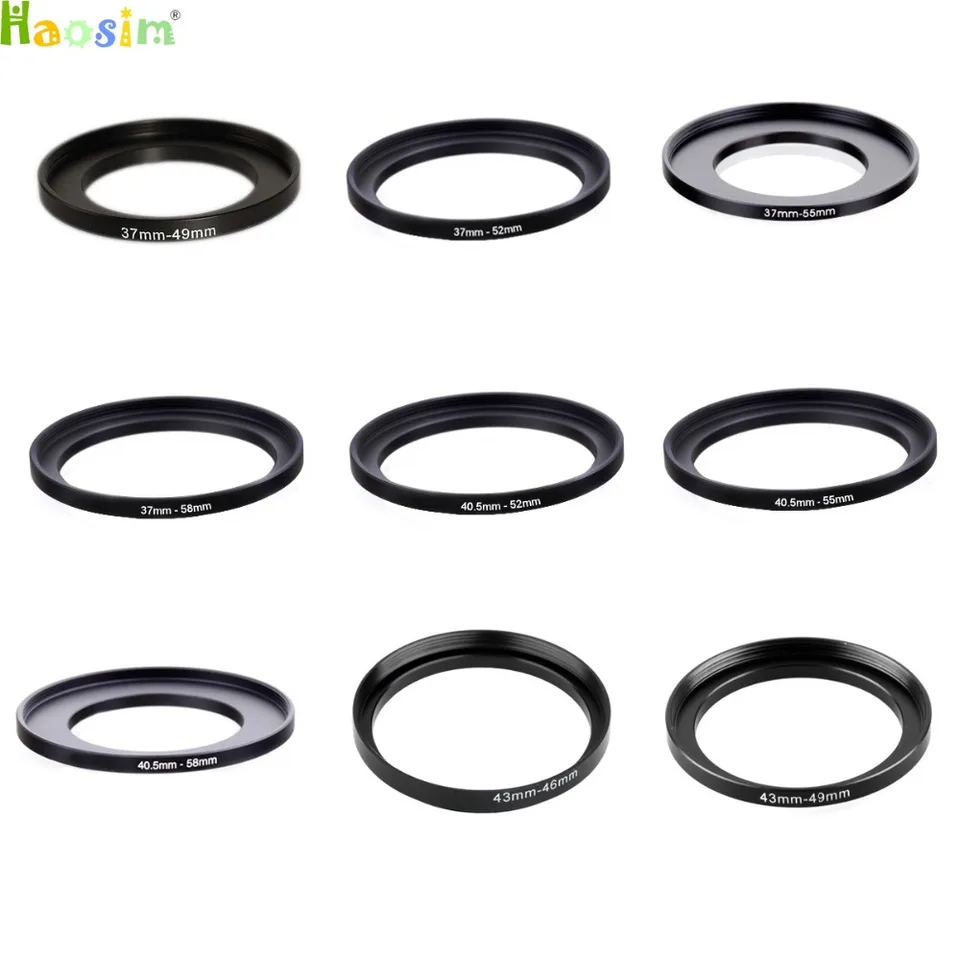 50ks 37-46 37-49 37-52 37-55 37-58 40,5-52 40.5-55 40.5-58 43-46 43-49 mm kovové kroky Kovové kroky UP Rings Sada šošoviek