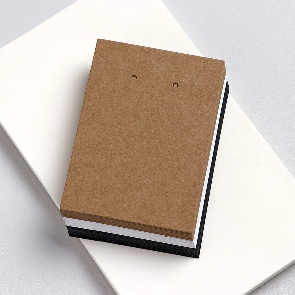 50ks 6,5x9cm prázdne ostré rohy obdĺžnikový zvislý kartón pre náušnice s šperkami Display Cards Malé firmy Balíky