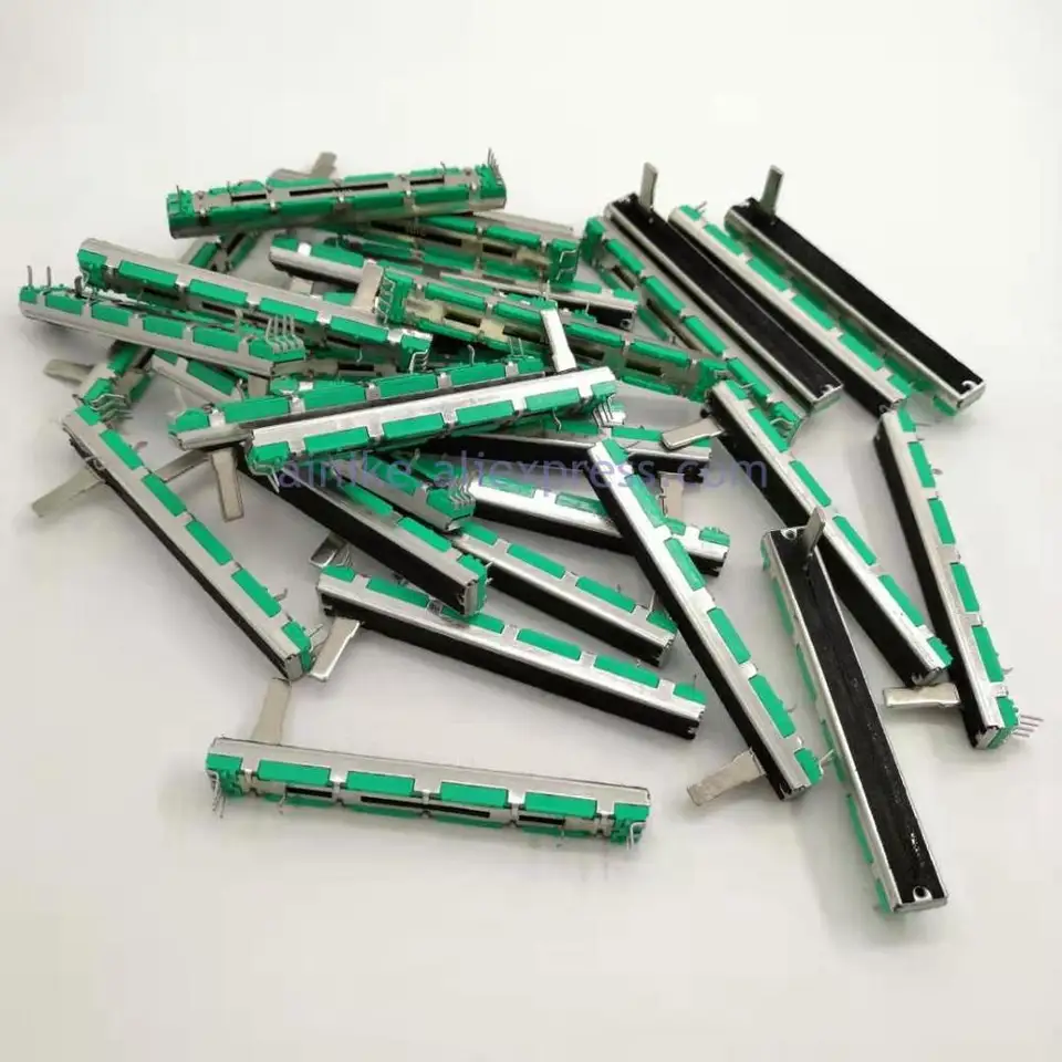 50ks 7,5 cm 75 mm A20K Dual Channel Mixer Fader Potentiometer A203 6pins 20K A20KX2 Doprava zdarma