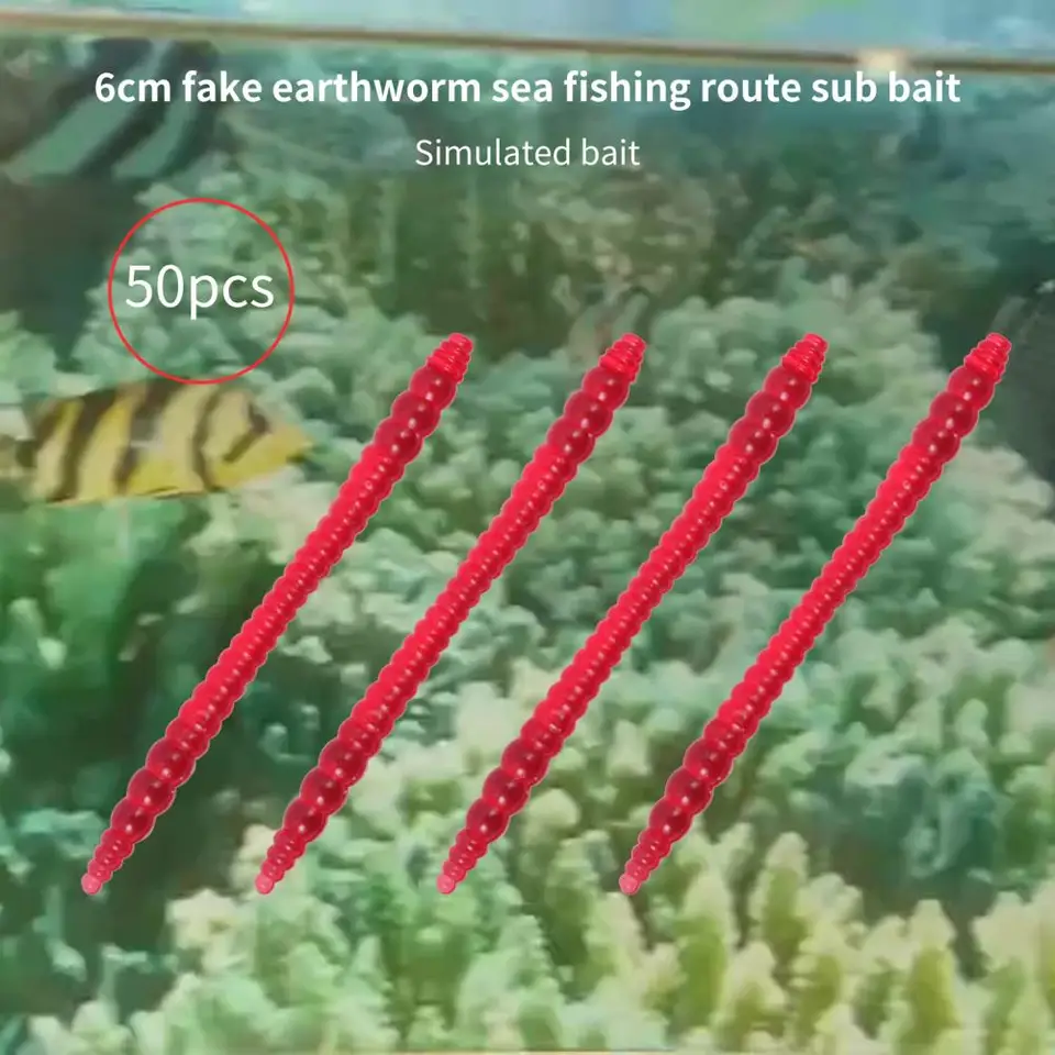 50ks/balenie 6cm PVC rybárska návnada Ultrahostého fluorescenčného dizajnu odľahčujúceho opotrebenie. Rybárske príslušenstvo Rybárstvo
