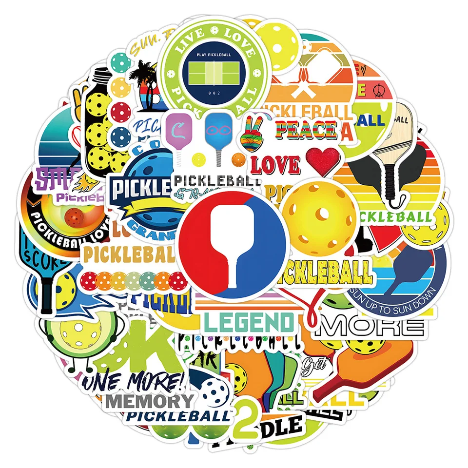 50ks/balenie karikatúry One Pickleball Stickers PVC nepremokavé nálepky pre detské chlapčenské dievčatá darčeky