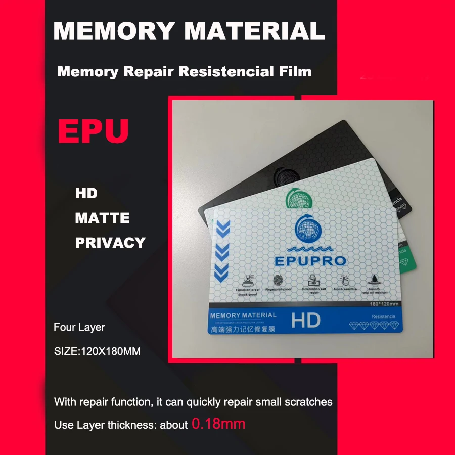 50ks High-end EPU Memory Repair Antistres Film HD matné súkromie flexibilný hydrogelový film Priamy a zakrivený chránič obrazovky