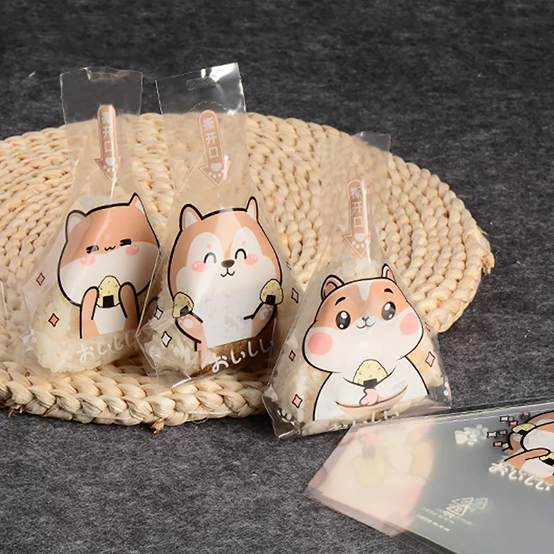 50ks japonský trojuholník ryžový loptičkový loptičku na jedno použitie vrecka Nori Onigiri Sushi Sushi