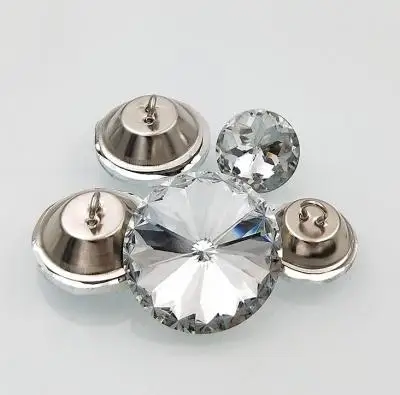 50ks / lot akrylové sklenené gombíky na šitie pohovky DIY Diamond Chalpholster Board Board Guttons Príslušenstvo 18/20/25/30 mm
