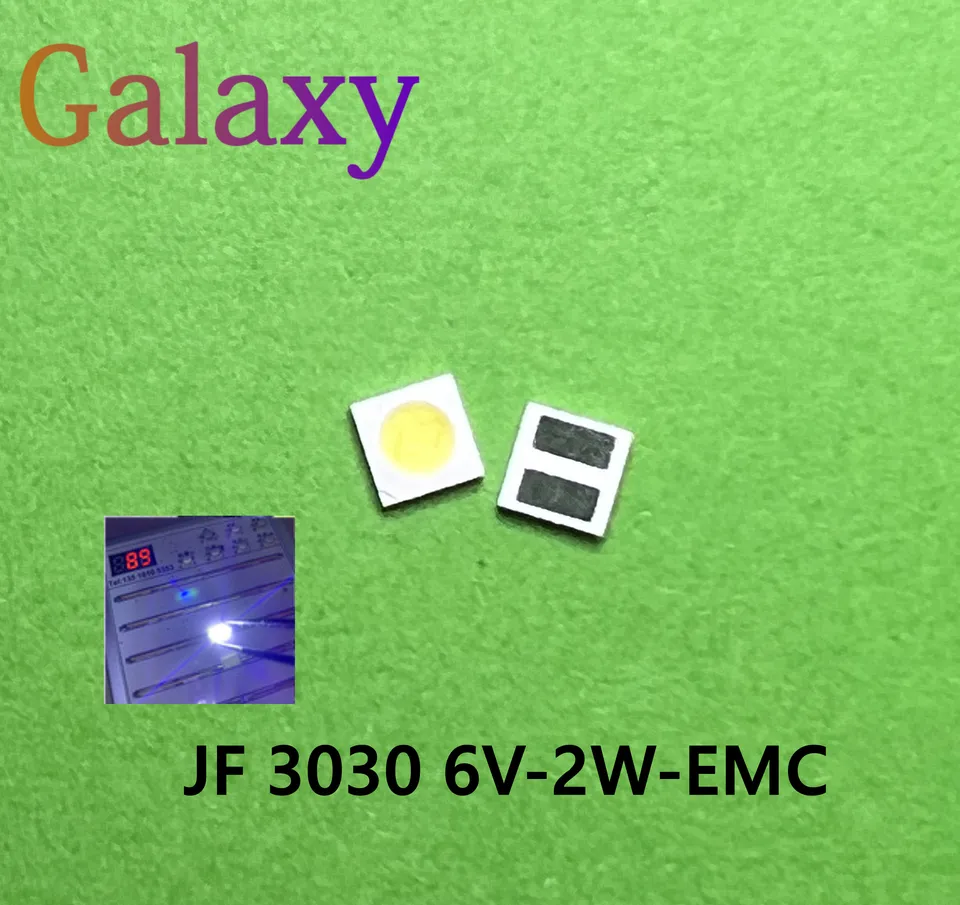 50ks/lot Jufei 3030 6V 2W EMC 2-chiptv Backlight LED SMD SMD Cold White LCD podsvietenia pre televíznu aplikáciu