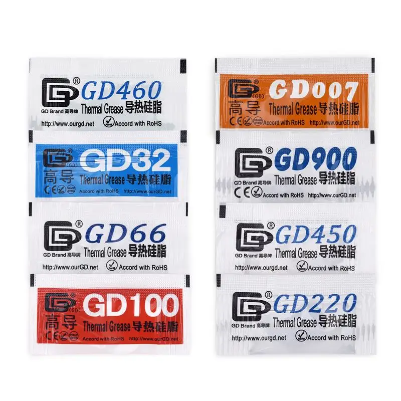 50ks mini balenie tepelnej mastnoty Pasta GD900 GD460 GD450 CPU Heatsink LAPPRASTE TERMAL GREASE TEHOPIPITÁCIA Pasta pre PC pre PC