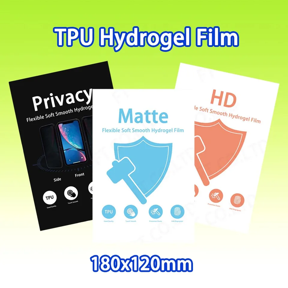 50ks mobilný telefón Front Protect HD Matte Privacy TPU Hydrogel Film pre čepeľ Cutting Machine Plotter Cutter Cutter