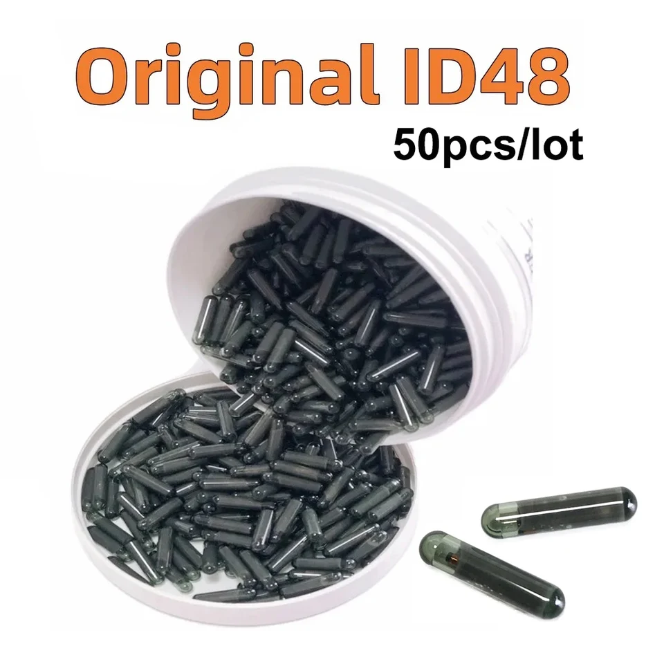 50ks Originálny ID48 sklenený čip automatické transpondér ID čipu 48 čipu pre Audi/skod/honda