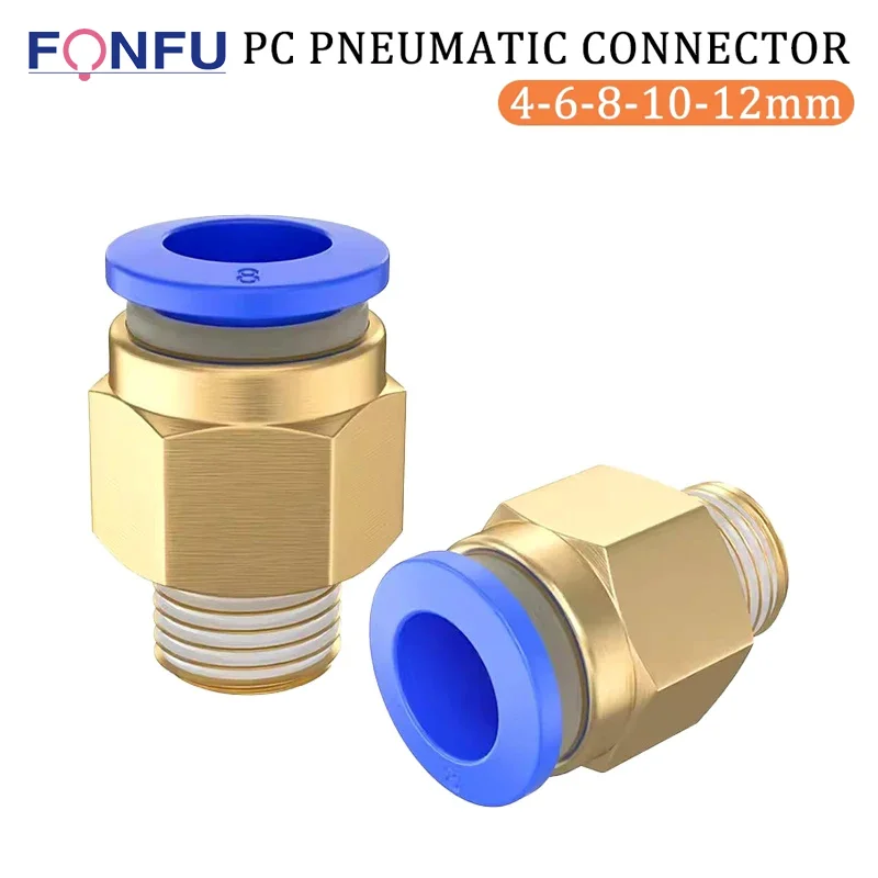 50ks pneumatické tvarovky PC PC Air Quick Connector PC4-M5 PC6-01 PC6 1/8 