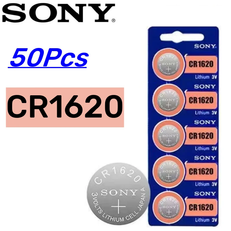 50ks pre spoločnosť Sony CR1620 batéria CR 1620 pre autá Hračky diaľkového ovládania počítača Kalkulačka počítača ovláda Batteria