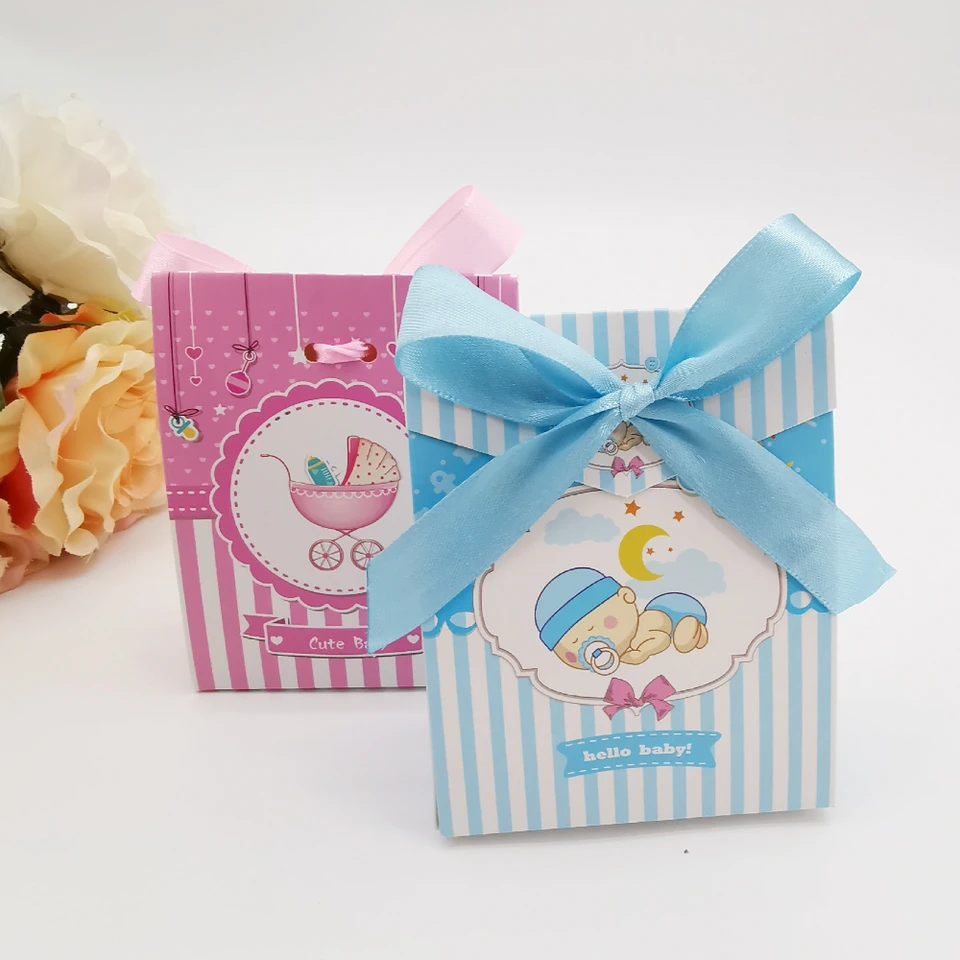 50ks/set modrá ružová cukrová taška cookie cookie čokoládové darčeky pre narodeniny bábätko Pohlavie Odhadte večierky Decoration Supplies Earodt
