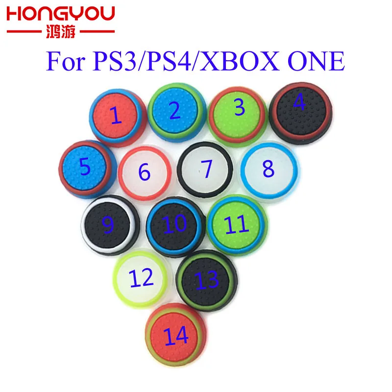 50ks Silikónová farebná čiapka palca palica Joystick Grip pre Sony PS4 PS3 Xbox 360 Xbox One ovládač