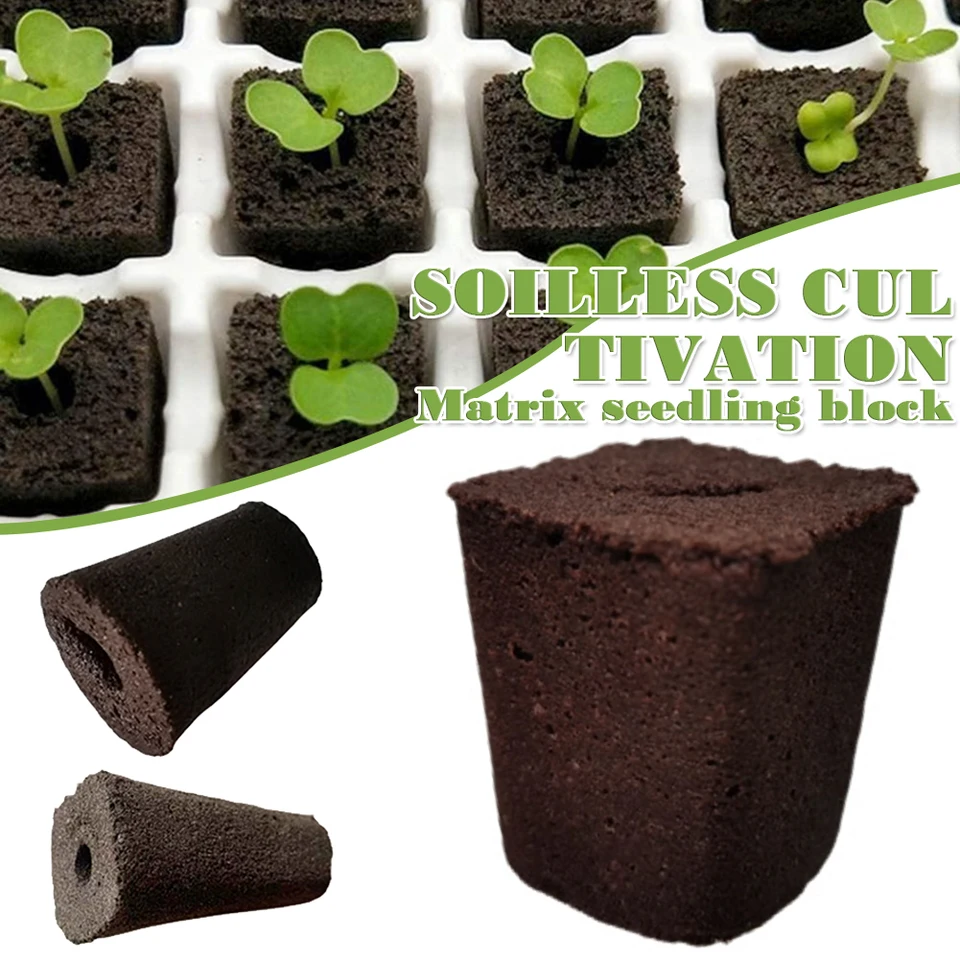 50ks Soilless Starting Starting Blocks Good Dreardage Sedemling Huby kocky Záhradné zásoby pre všetky typové rastliny Hydroponické pôdy