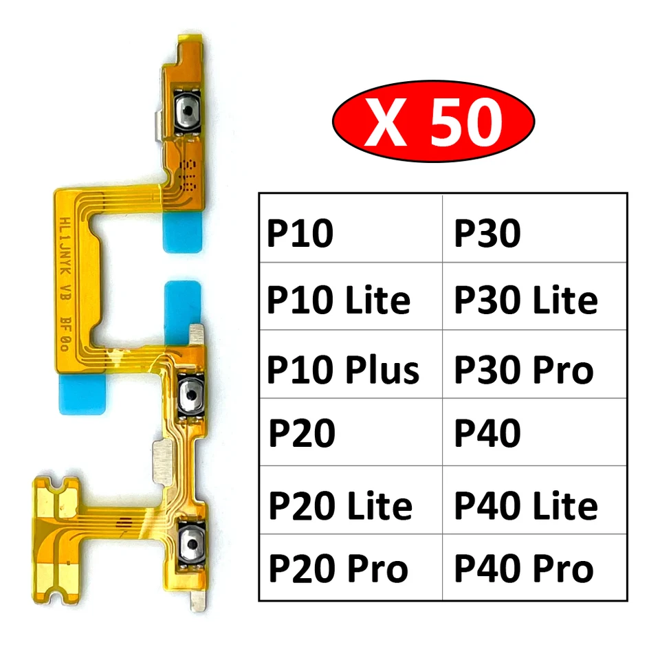 50ks, tlačidlo Vypínače zapnutia tlačidla Vypnutie Vypnutie tlačidla pre Huawei P8 P9 P10 P20 P30 P30 P40 Lite E 5G Pro Plus 2016