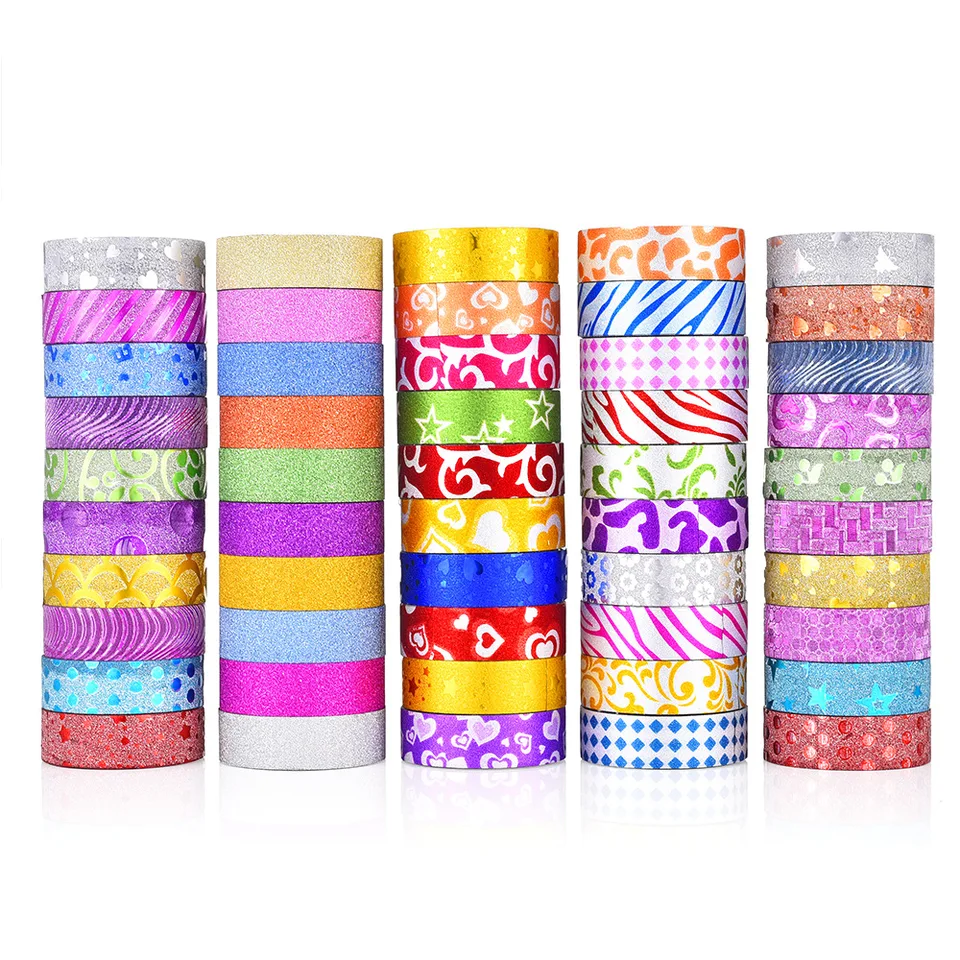 50ks trblietky Washi Tape Stationery Scrapbooking Dekoratívne lepidlá