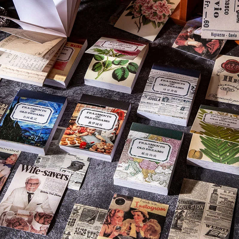 50ks/veľa vintage maľovacie mapy nálepky na nezdravé časopisy Ephemera Dekoratívne nálepky rastlín Denník remeselné nálepky scrapbooking papier