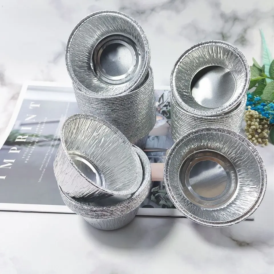 50ks veľké košíček papier na papier s olejom odolnými v oblasti košíčkového koláča na pečenie šálka podnosu Svadobné večere Svadobné večere Caissettes zlatý muffinový obalový papier
