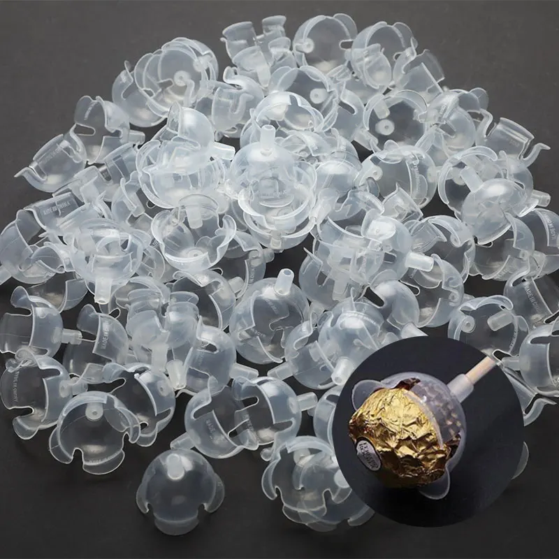50ks čokoládová guľa držiak puzdro kvety Candy Ball Bytice DIY pevná základňa