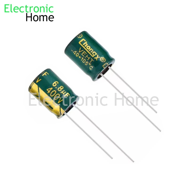 50ks/šarža 400V6.8UF Vysokofrekvenčný elektrolytický kondenzátor 6.8uf 400 V Objem 10x13 mm 8x12 mm