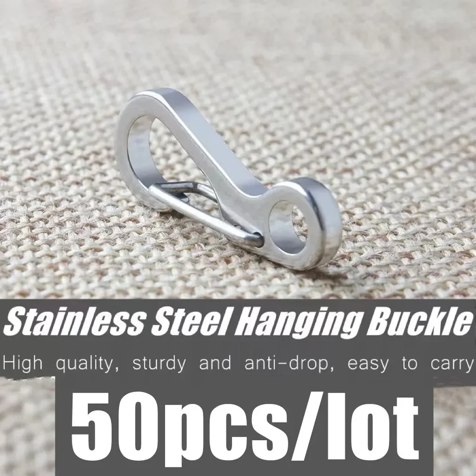 50ks/šarža Mini Carabiner Camping EDC prežitie lezenie SF Spring batoh clasps keychain paracord taktické prevodové kolesá kľúče reťaz