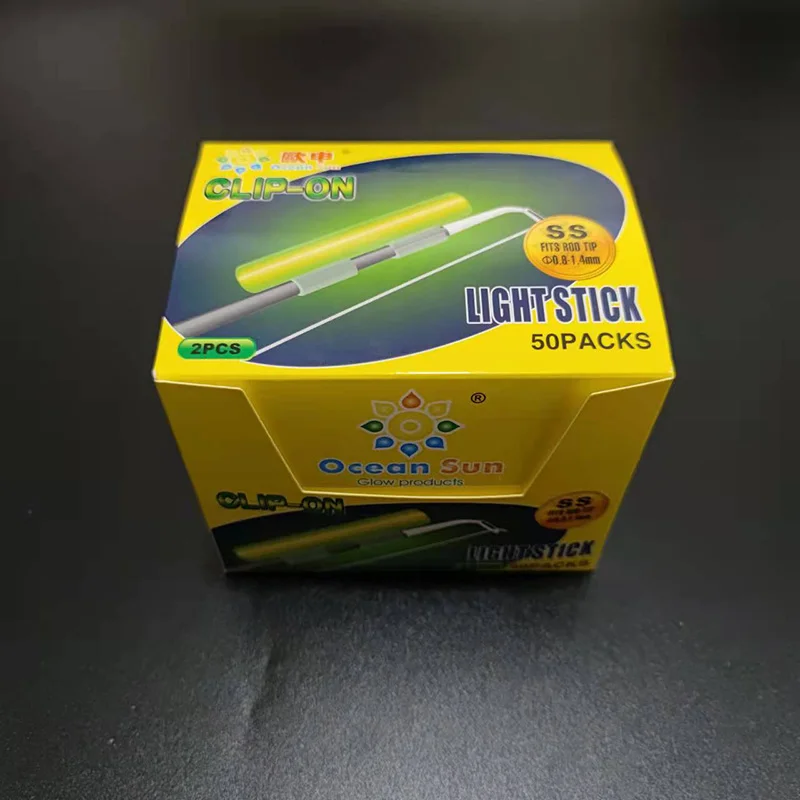 50packs (100ks) SS SML XL XXL Nočný rybolov svetelných žiarivých sviečok Snap Snap na rybársku tyčovú špičku Glow Stick A622