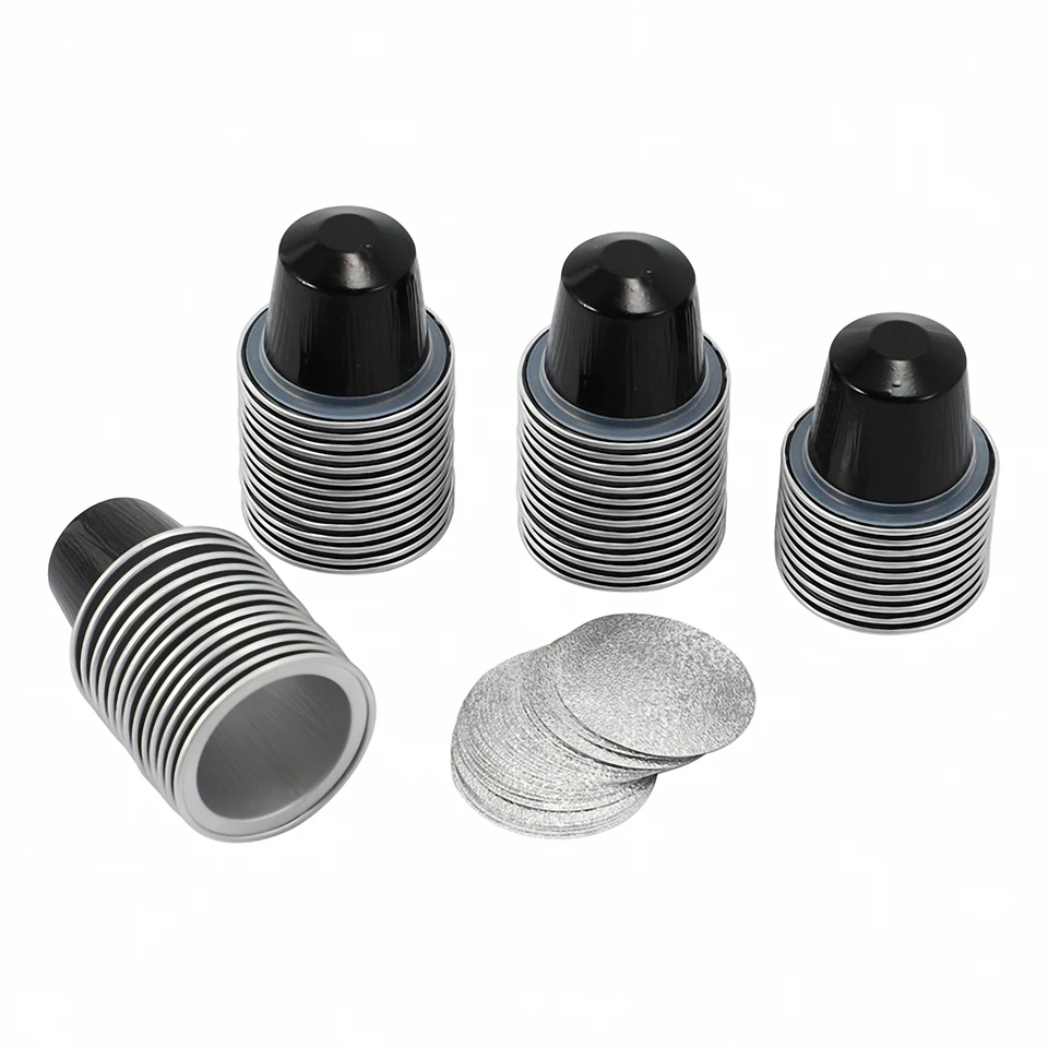 50sets doplňuje kávové kapsuly šálka jednorazové kávové kapsuly balenie kaviarne pre Nespresso čierne