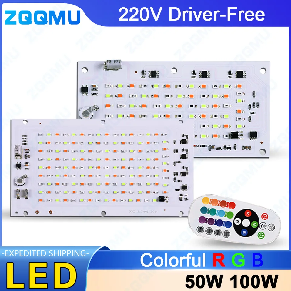 50W 100W RGB LED čip SMD2835 AC265-245V Outdoor Outdoor Svietidlá koráliky vhodné pre pouličné svetlá LED