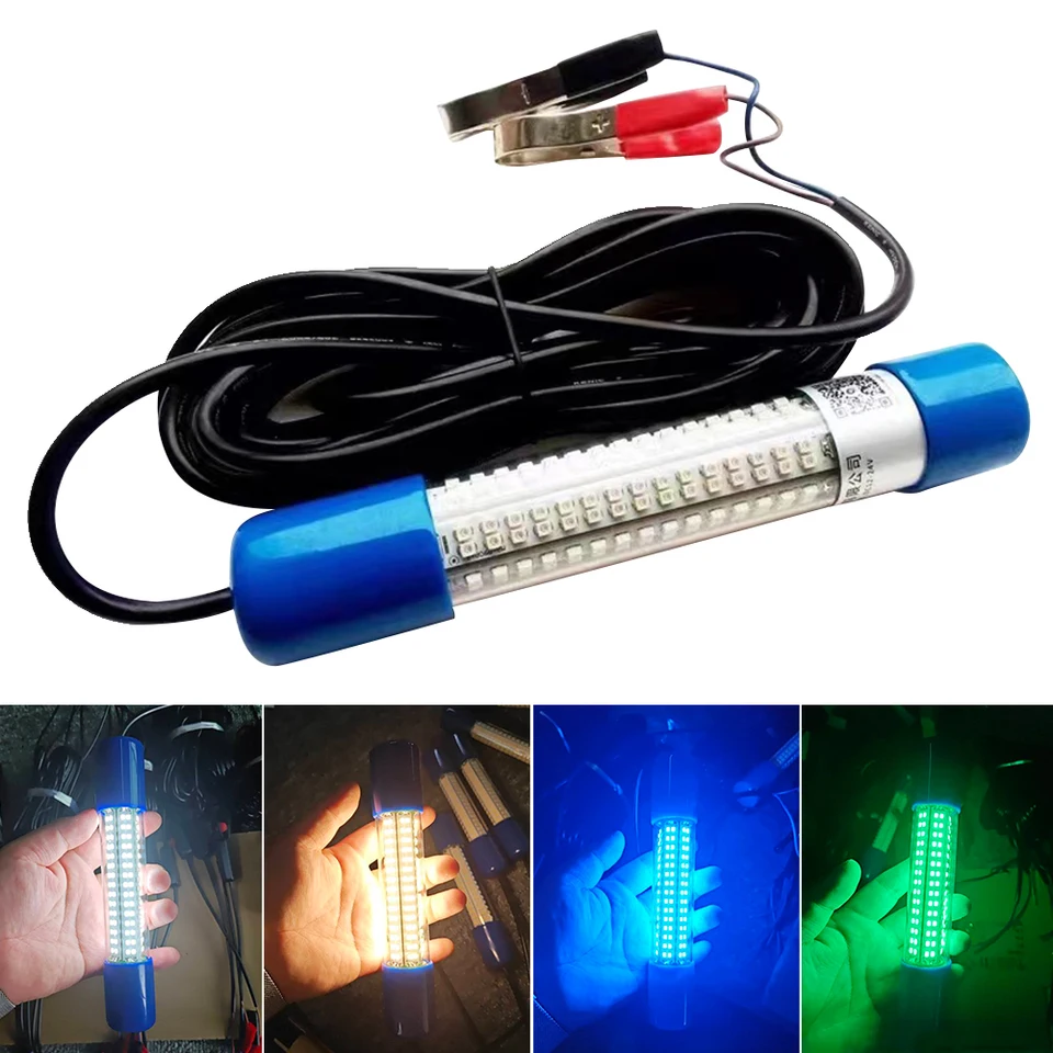 50W DC12-24V Fishingové svetlo 324ks 2835SMD LED pod vodou ponorné ponorné rybárske svetlo IP68 Lures Finder lampa priťahuje krill svetlo