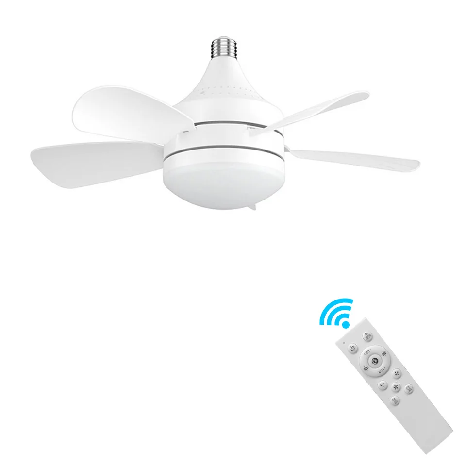 50W stropný ventilátor Light E27 s ventilátorom funkcie diaľkového stmievania s diaľkovým ovládaním pre domácu dekoráciu