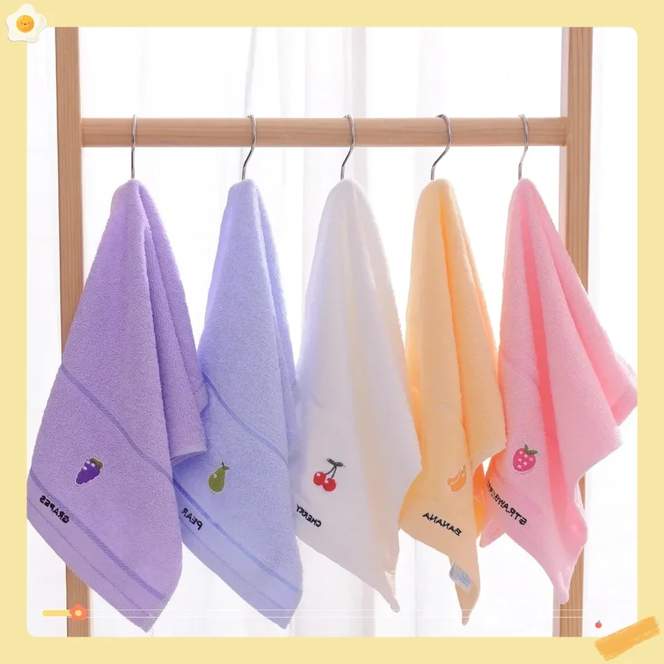 50x25cmcotton Cartoon Fruit Towel Detský absorpčný uterák jemne vyšívané zdobenie v pathfacetowel preferencie detí
