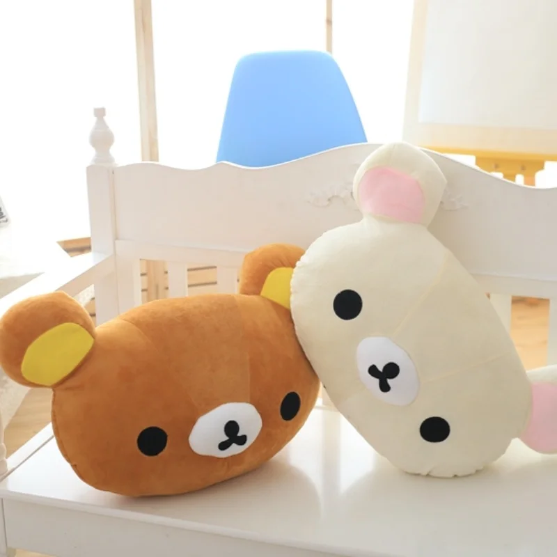 50x30cm Rilakkuma Plyšové vankúše Teddy Toy Bears Fľdatá bábika Kawaii Decor Hračky Bear Hračky peluche Soft Sofa Cushion Kid Darček