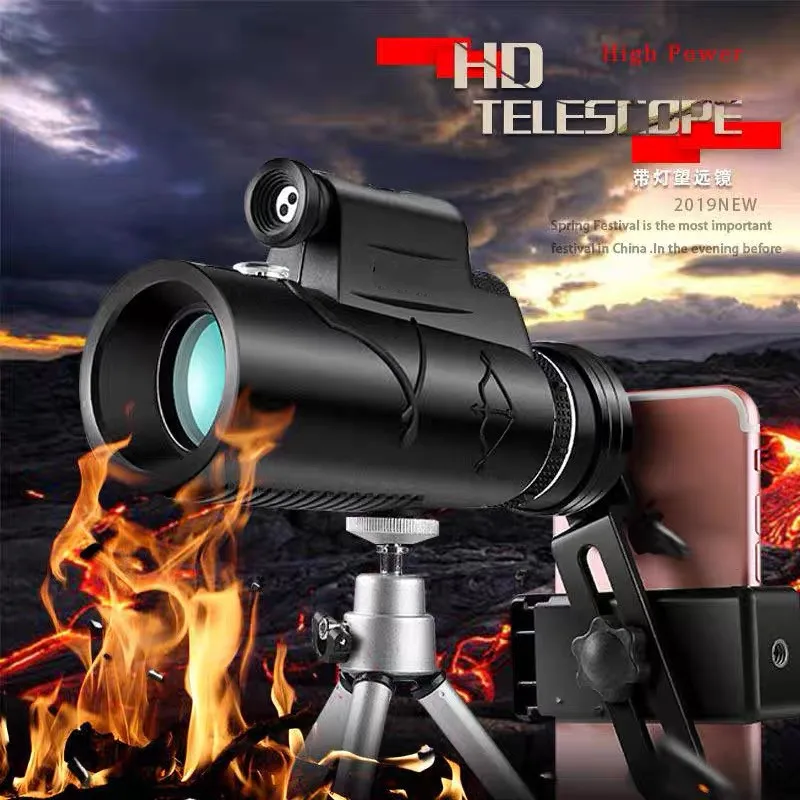 50x60 Výkonný Zoom HD BAK4 Prenosný výkonný ďalekohľad na dlhé vzdialenosť Monokula