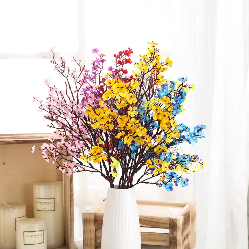 51 cm Bábätká dych umelé kvety Gypsophila DIY vianočné svadobné dekorácie Falošné kvetinové obývacia izba Váza