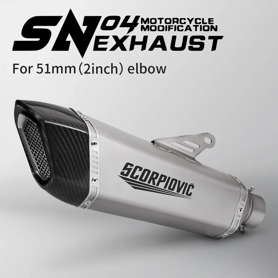 51 mm/60 mm Motocyklové výfukové potrubie Výfuk z uhlíkových vlákien DB Killer Escape Escapamento de Moto pre CBR500R CBR650F Z650 ER6N