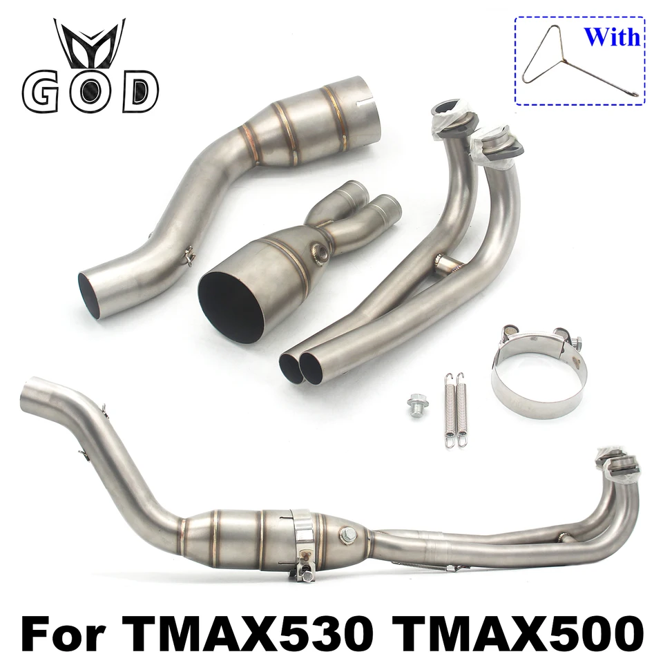 51 mm pre Yamaha Tmax530 TMAX530 TMAX Max 530 500 Výfukový systém motocykla Úniky upravené sklzom na pretekárskom prednom strednom prepojení potrubia