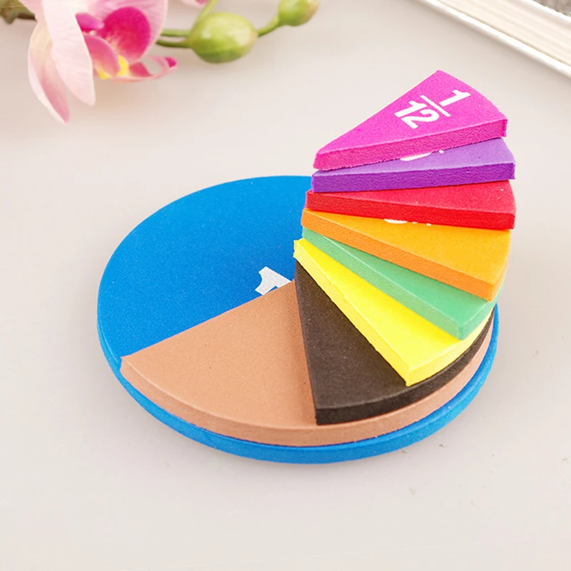 51 PCS EVA Round Fracked Frakcie Demonštrant Montessori Math Frakčné vzdelávacie hračky Learning Tool pre deti